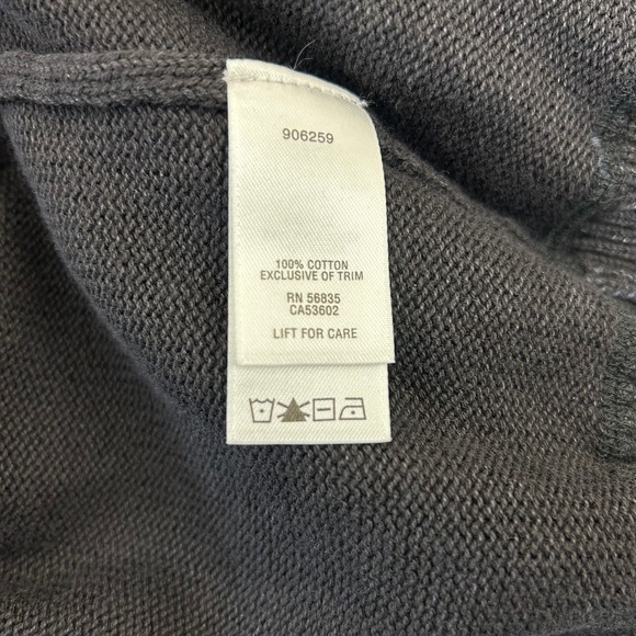 Cabela's Men's Cardigan Sweater SZ L Black Gray Grunge Mineral Wash Faded Look - Picture 7 of 8